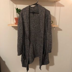 Torrid Long Gray Cable Knit Cardigan 1X